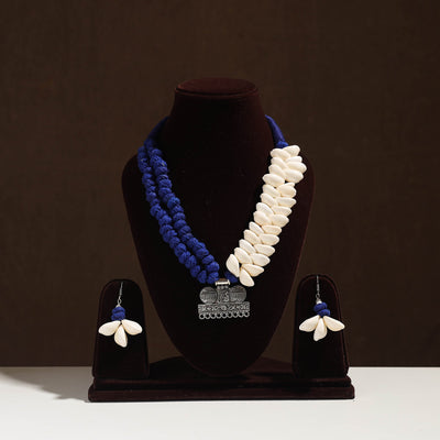 Handmade German Silver Shell Necklace Set 14