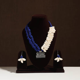 Handmade German Silver Shell Necklace Set 14