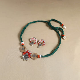 Multicolor - handmade gs jute fabart necklace set 07