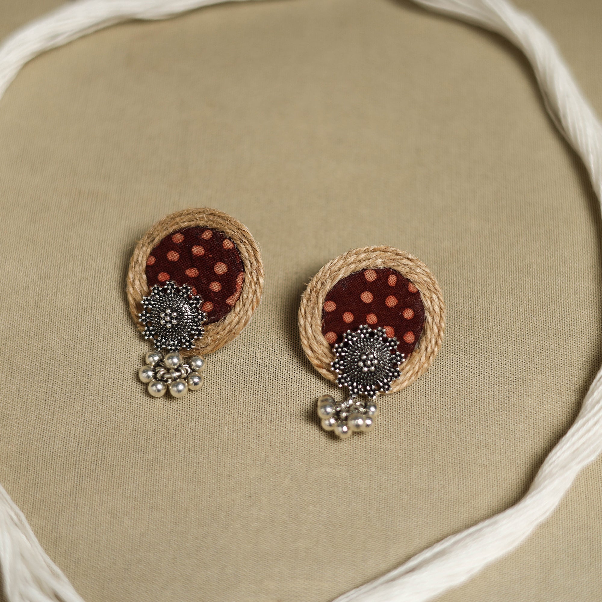 Buy Handmade GS Jute Fabart Necklace Set Online