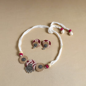 Multicolor - handmade gs jute fabart necklace set 12