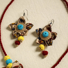 Buy Handmade Jute Fabart Necklace Set