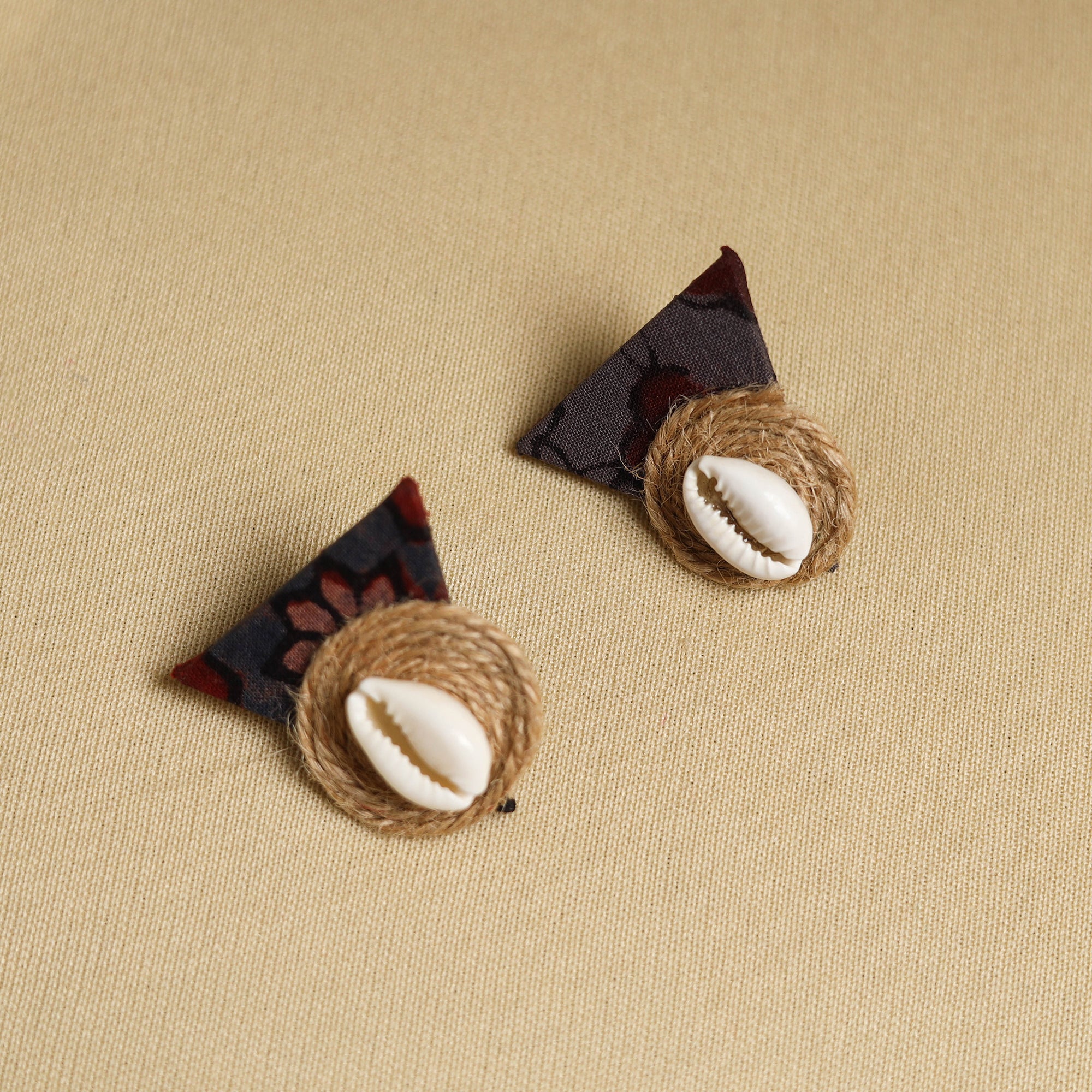 Multicolor - handmade jute fabart necklace set 06