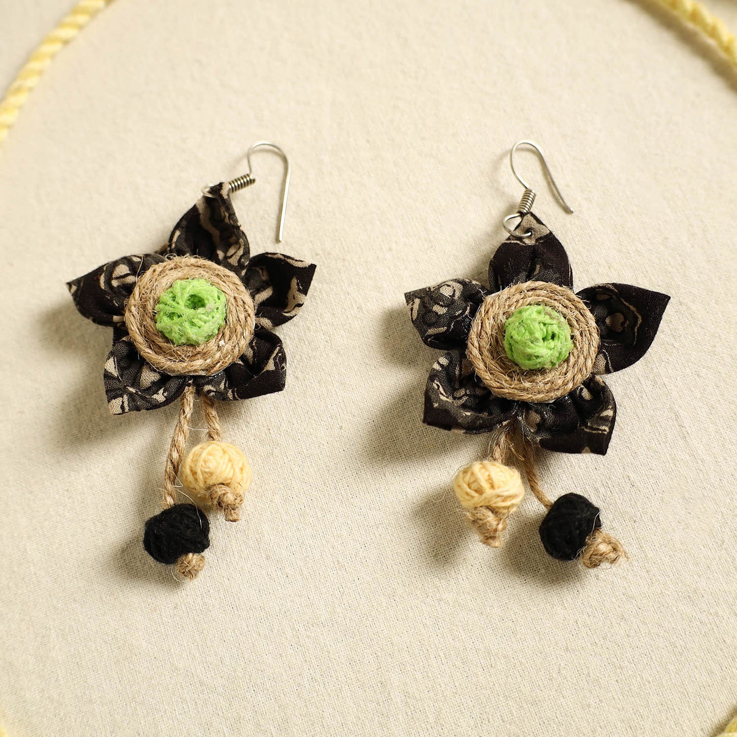 Buy Handmade Jute Fabart Necklace Set