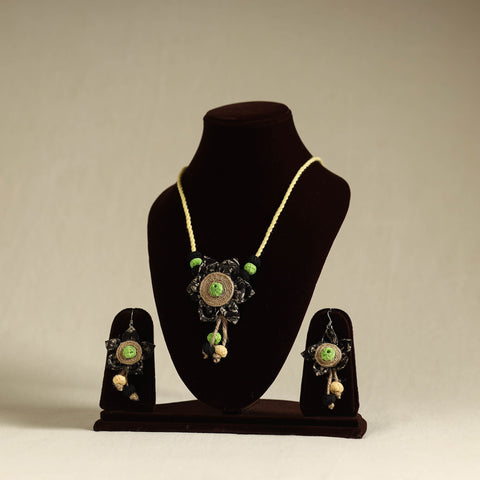 Buy Handmade Jute Fabart Necklace Set