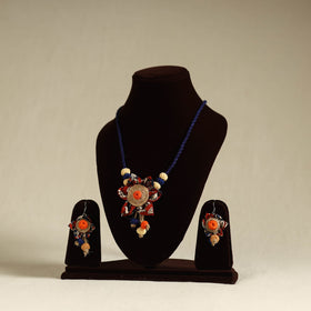  Handmade Jute Fabart Necklace Set