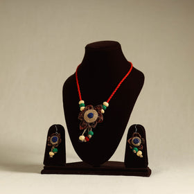 Buy Handmade Jute Fabart Necklace Set