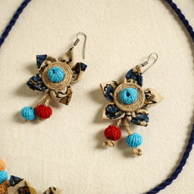 Buy Handmade Jute Fabart Necklace Set