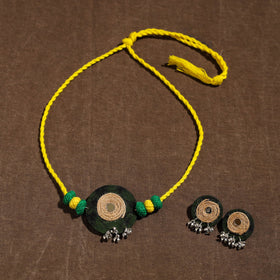  Handmade Jute Fabart Necklace Set