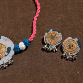 Buy Handmade Jute Fabart Necklace Set