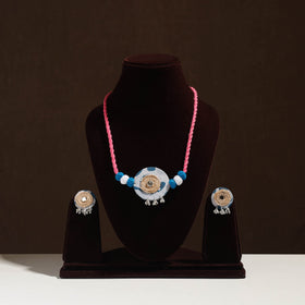 Buy Handmade Jute Fabart Necklace Set