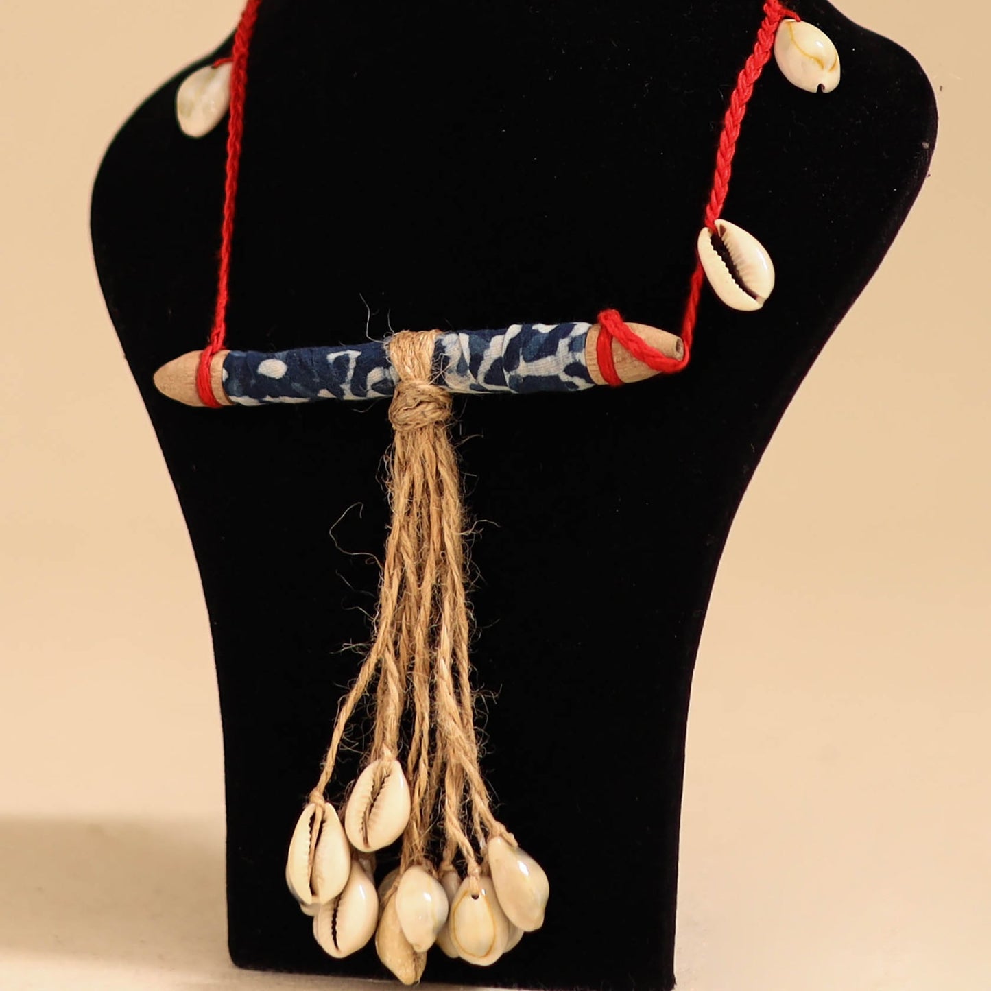 Multicolor - handmade jute & shell work necklace 73