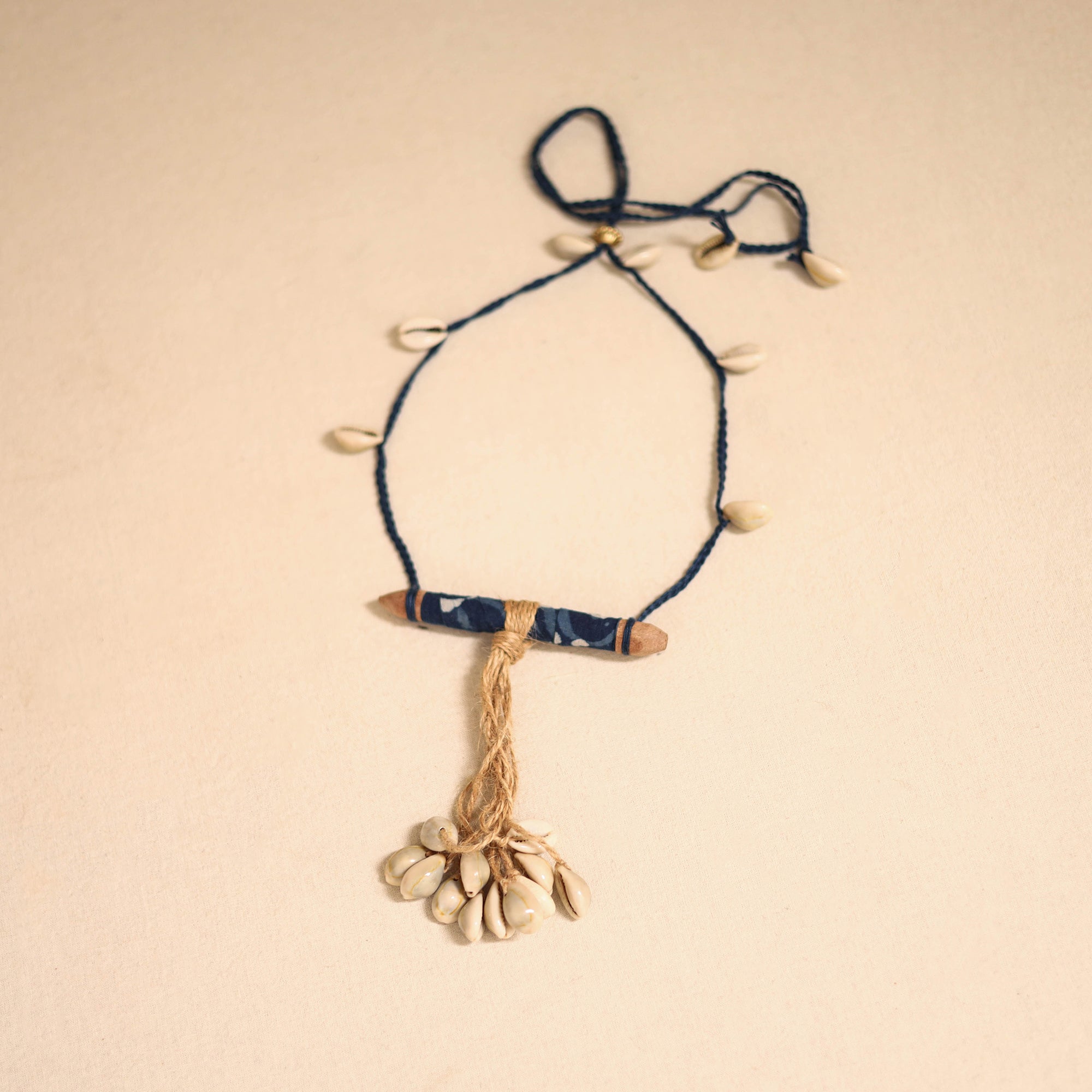 Multicolor - handmade jute & shell work necklace 74