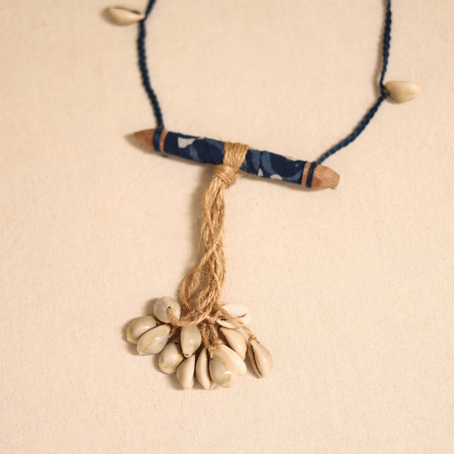 Multicolor - handmade jute & shell work necklace 74