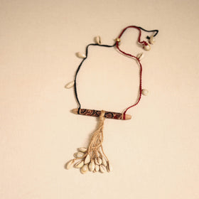 Multicolor - handmade jute & shell work necklace 75
