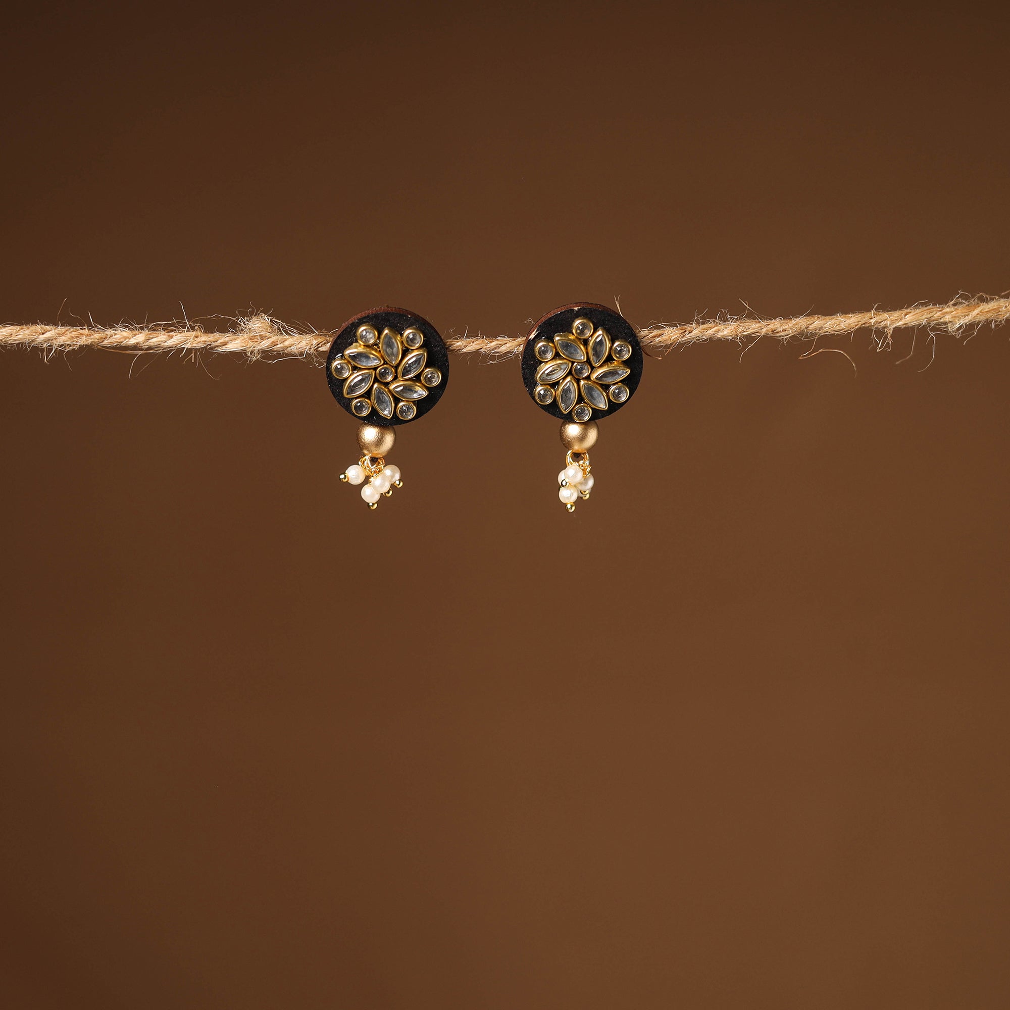 Handmade Kundan Work Earrings