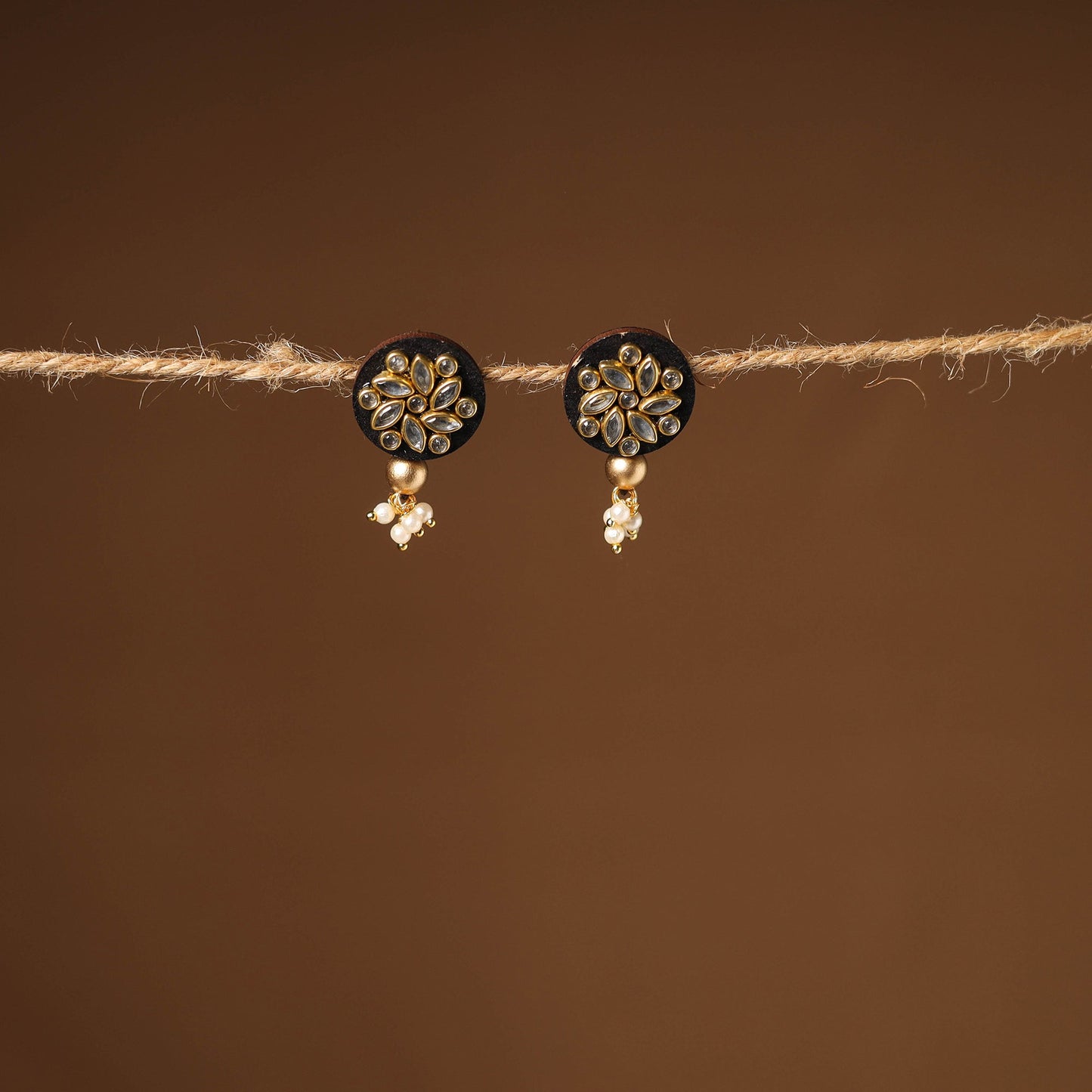 Handmade Kundan Work Earrings