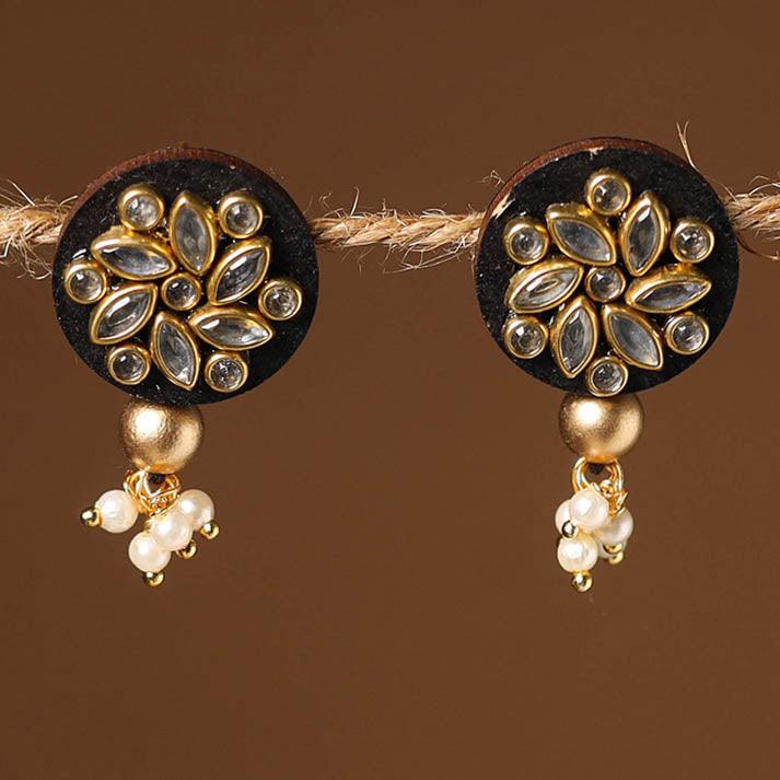 Handmade Kundan Work Earrings