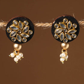 Handmade Kundan Work Earrings