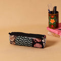 Multicolor Handmade Patchwork Quilted Cotton Pencil Pouch