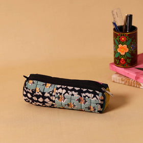 Multicolor Handmade Patchwork Quilted Cotton Pencil Pouch