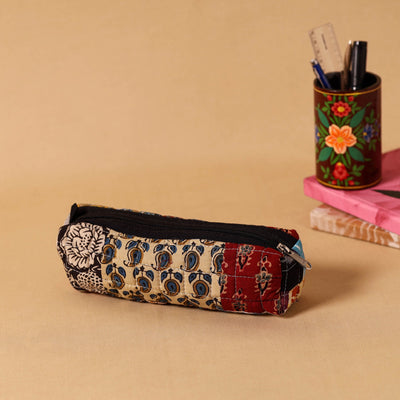 MulticolorHandmade Patchwork Quilted Cotton Pencil Pouch