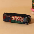 Multicolor Handmade Patchwork Quilted Cotton Pencil Pouch