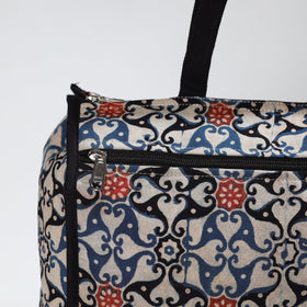 Multicolor Handmade Ajrakh Block Printed Cotton Shopping Bag 01
