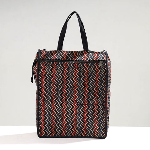 Multicolor Handmade Ajrakh Block Printed Cotton Shopping Bag