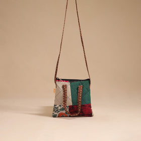 Multicolor - handmade quilted cotton patchwork sling bag 01