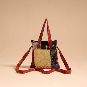Multicolor - handmade quilted cotton patchwork sling bag 01
