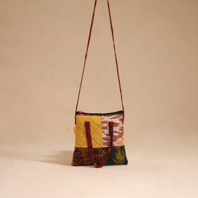 Multicolor - handmade quilted cotton patchwork sling bag 04