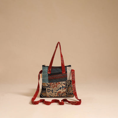 Multicolor - handmade quilted cotton patchwork sling bag 05