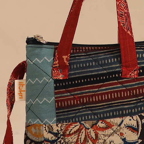 Multicolor - handmade quilted cotton patchwork sling bag 05