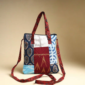  Handmade Quilted Cotton Patchwork Sling Bag 05 