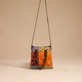 Multicolor - handmade quilted cotton patchwork sling bag 06