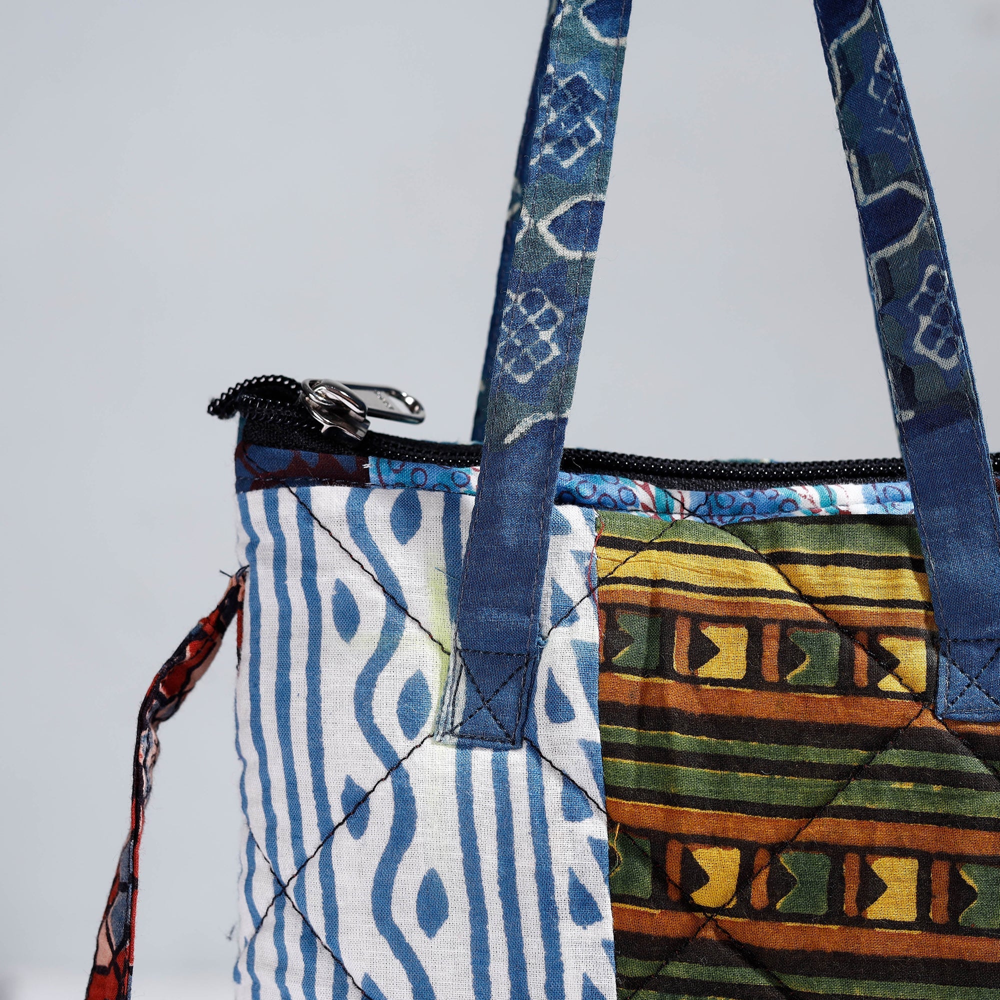  Handmade Quilted Cotton Patchwork Sling Bag 09  