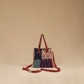 Multicolor - handmade quilted cotton patchwork sling bag 10