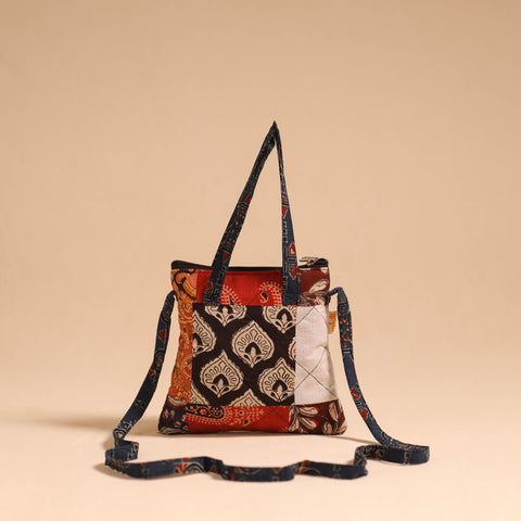 Multicolor - handmade quilted cotton patchwork sling bag 11