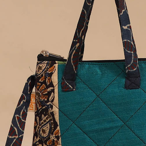 Multicolor - handmade quilted cotton patchwork sling bag 15