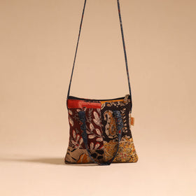 Multicolor - handmade quilted cotton patchwork sling bag 15