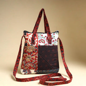  Handmade Quilted Cotton Patchwork Sling Bag 16 