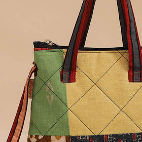 Multicolor - handmade quilted cotton patchwork sling bag 16