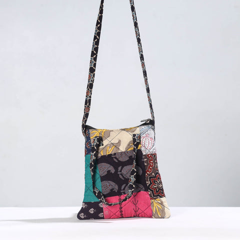  Handmade Quilted Cotton Patchwork Sling Bag 01 
