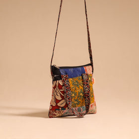 Multicolor - handmade quilted cotton patchwork sling bag 16