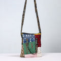 Multicolor Handmade Quilted Cotton Patchwork Sling Bag 17