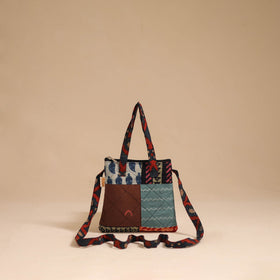 Multicolor - handmade quilted cotton patchwork sling bag 18