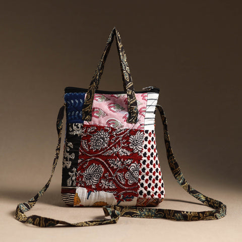 Multicolor - Handmade Quilted Cotton Patchwork Sling Bag 19