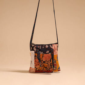 Multicolor - handmade quilted cotton patchwork sling bag 19