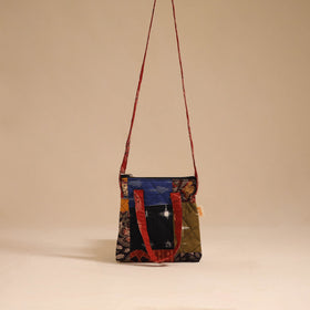 Multicolor - handmade quilted cotton patchwork sling bag 20
